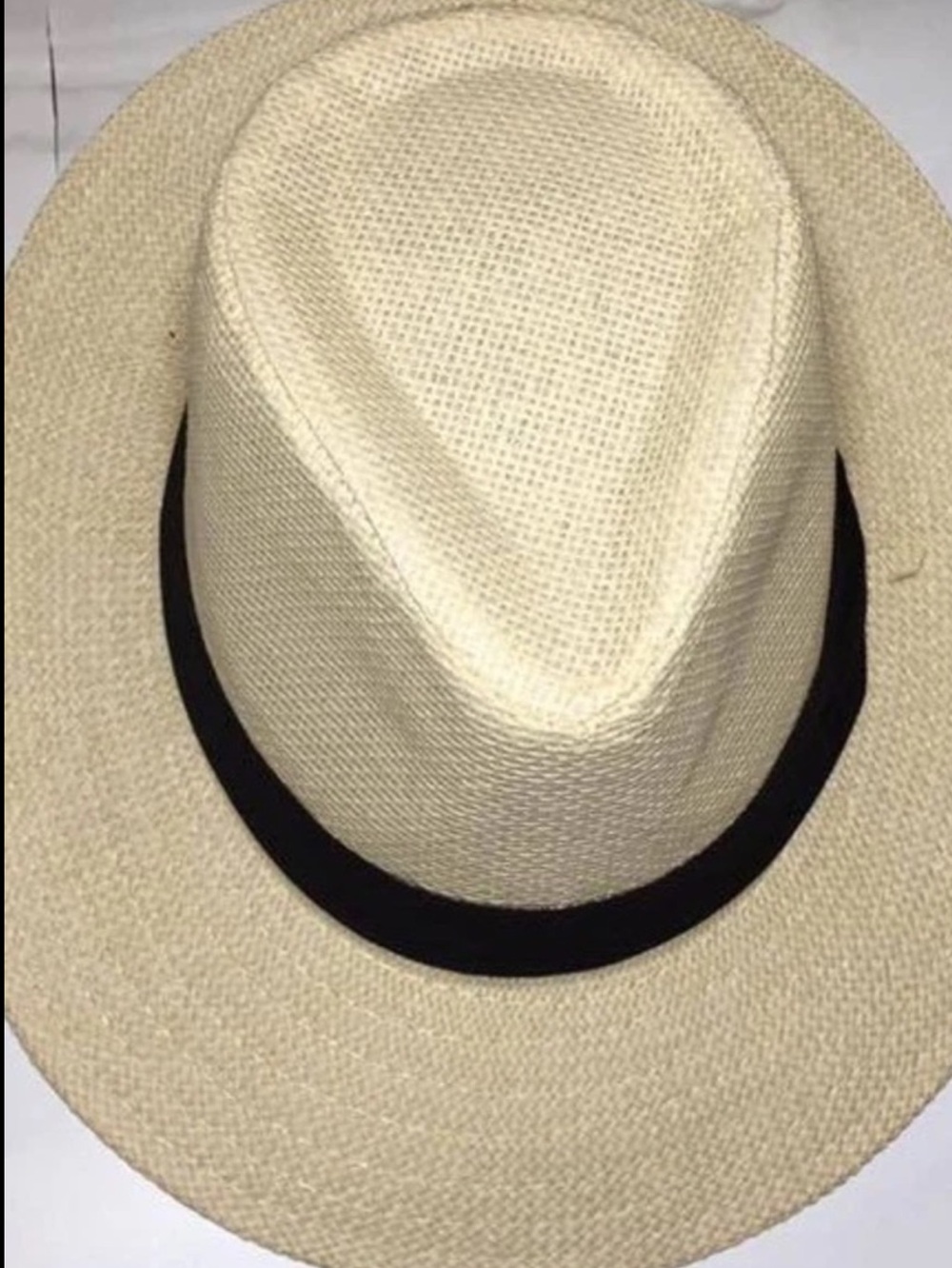 Unisex Straw Jazz Fedora Hat Panama Medium Brim. L/XL Tan